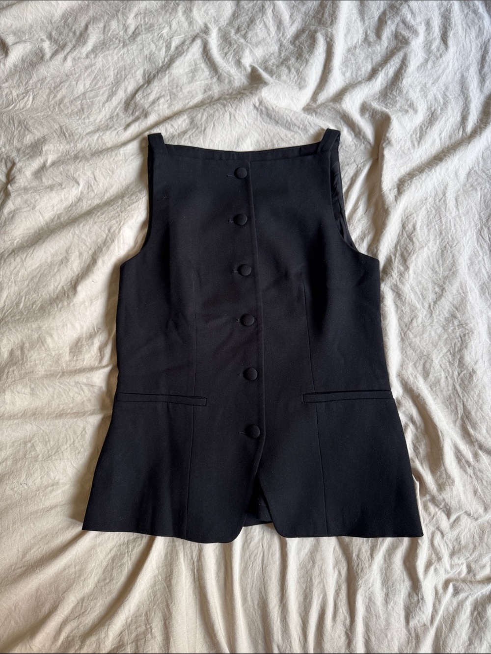 Women’s Black Button-Front vest